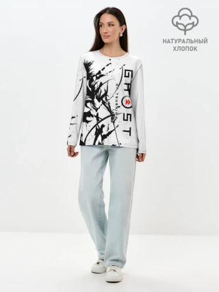 Лонгслив женский. Хлопок / Ghost of Tsushima