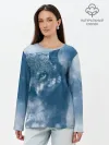 Лонгслив женский. Хлопок / Красивый волк