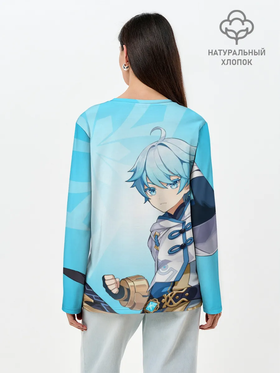 Лонгслив женский. Хлопок / GENSHIN IMPACT, ЧЖУН ЮНЬ