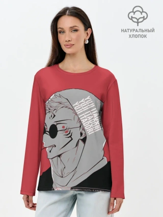 Лонгслив женский. Хлопок / Магическая битва, jujutsu