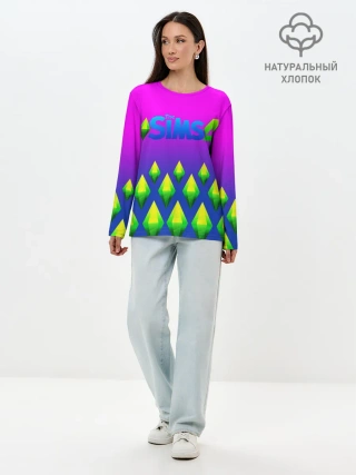 Лонгслив женский. Хлопок / THE SIMS 4
