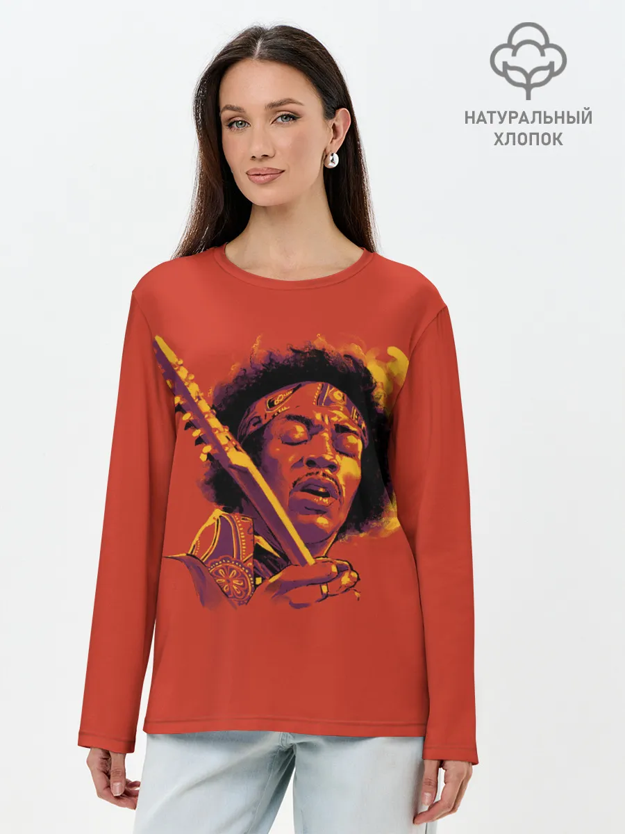 Лонгслив женский. Хлопок / Джимми Хендрикс