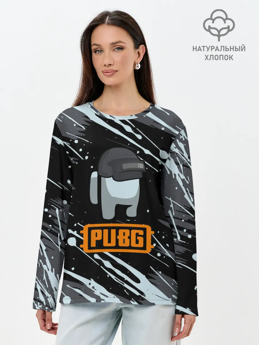 Лонгслив женский. Хлопок / Battle Royale - PUBG.
