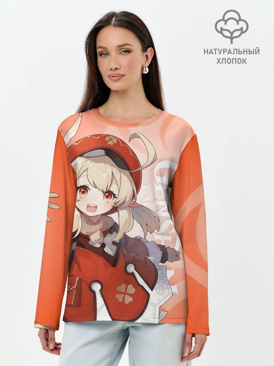 Лонгслив женский. Хлопок / GENSHIN IMPACT, КЛИ