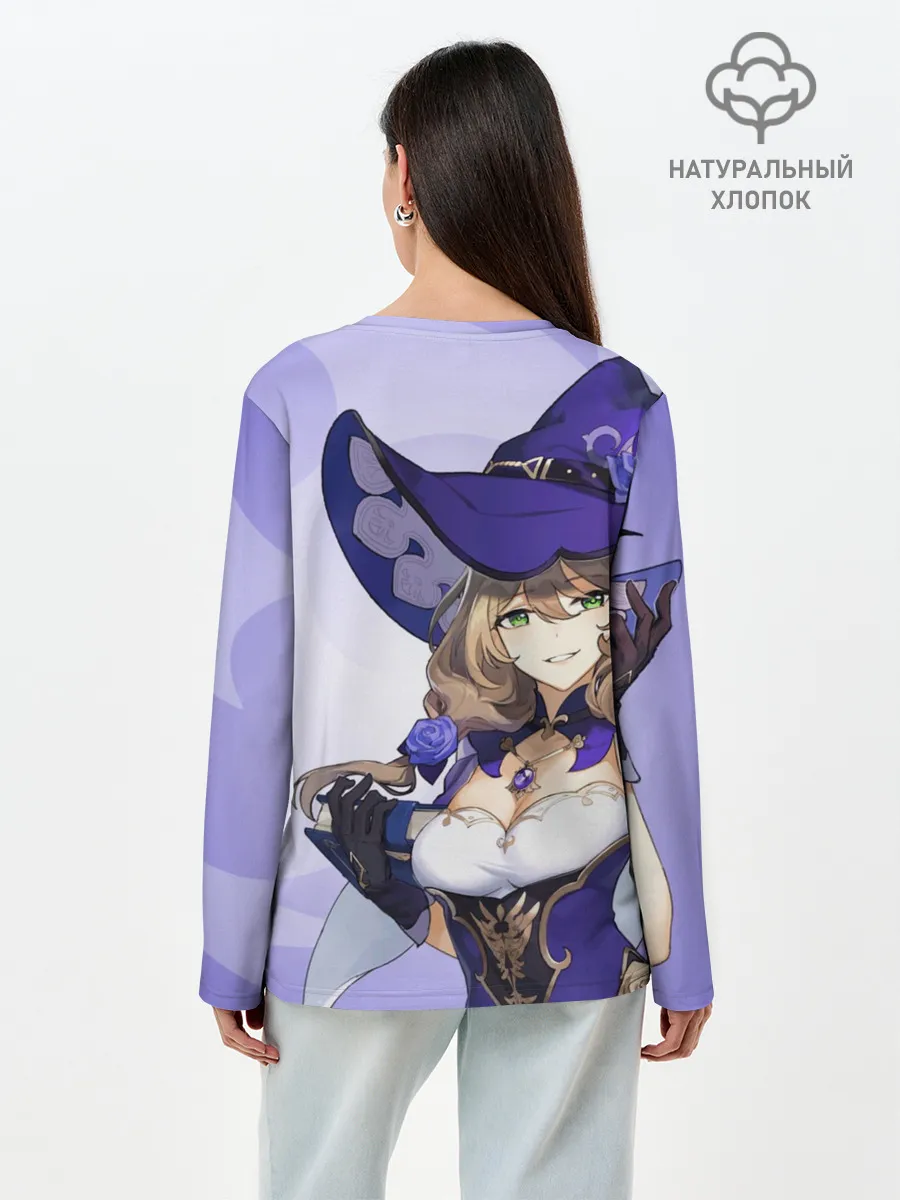 Лонгслив женский. Хлопок / GENSHIN IMPACT, ЛИЗА
