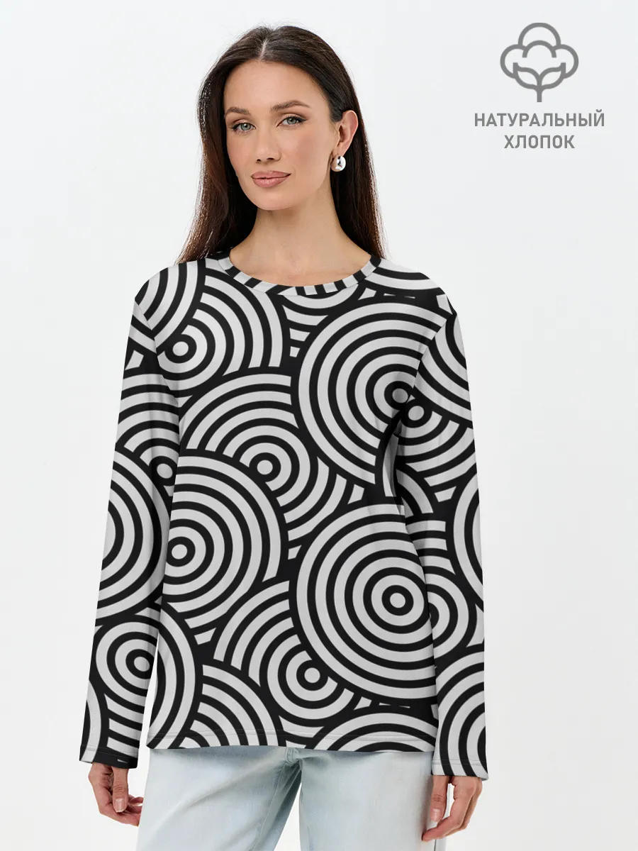 Лонгслив женский. Хлопок / Цель