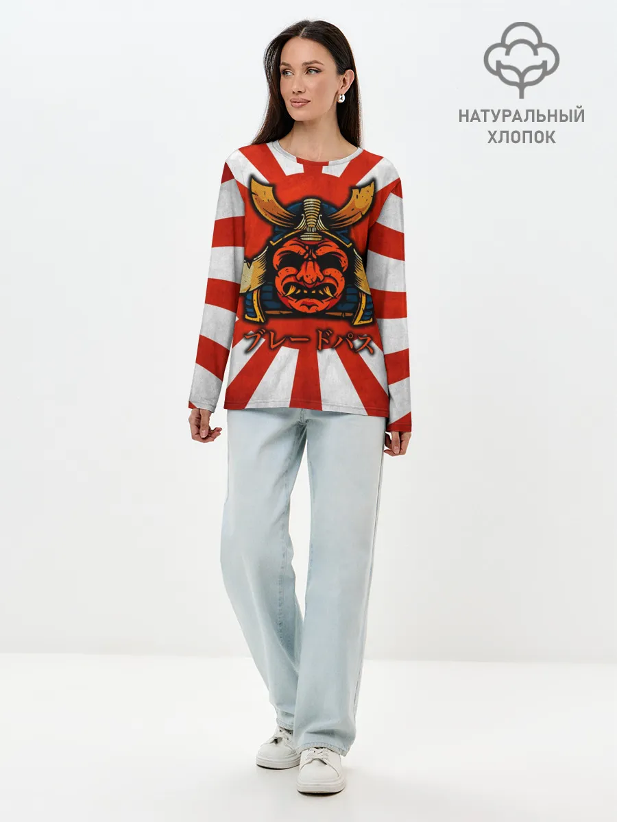 Лонгслив женский. Хлопок / Sun samurai