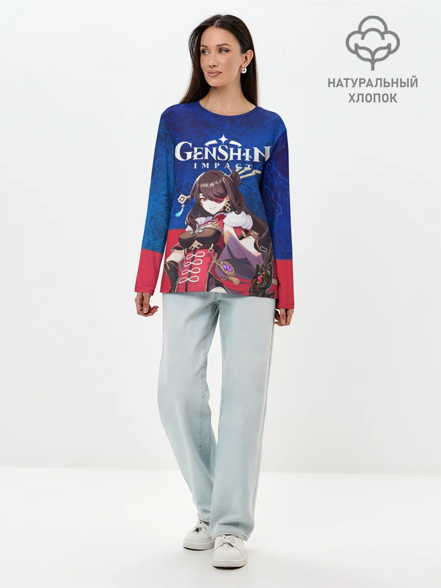 Лонгслив женский. Хлопок / Genshin Impact