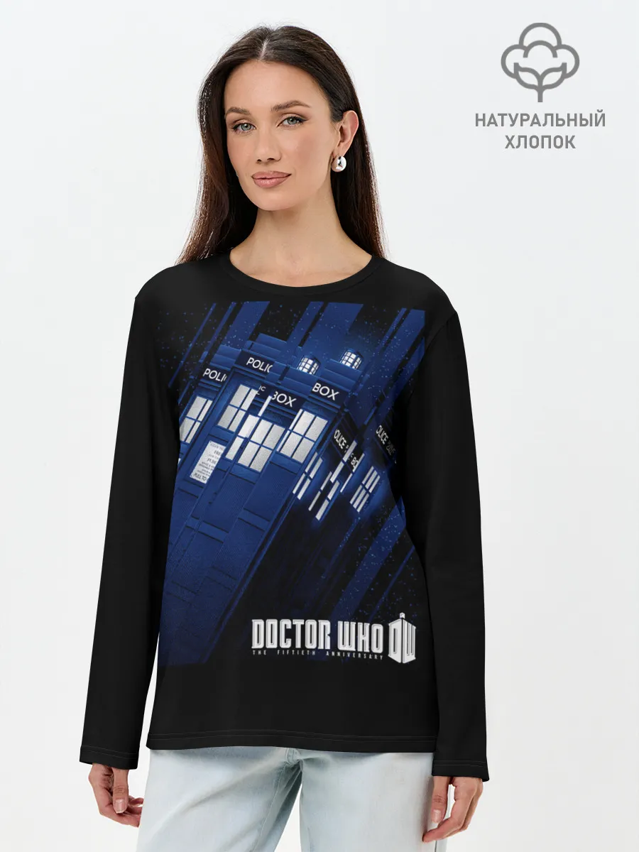 Лонгслив женский. Хлопок / Доктор Кто