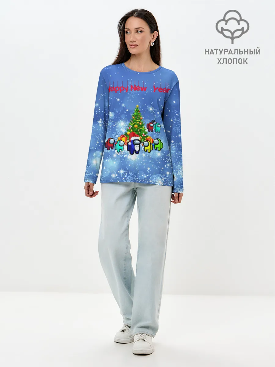 Лонгслив женский. Хлопок / Among Us New Year