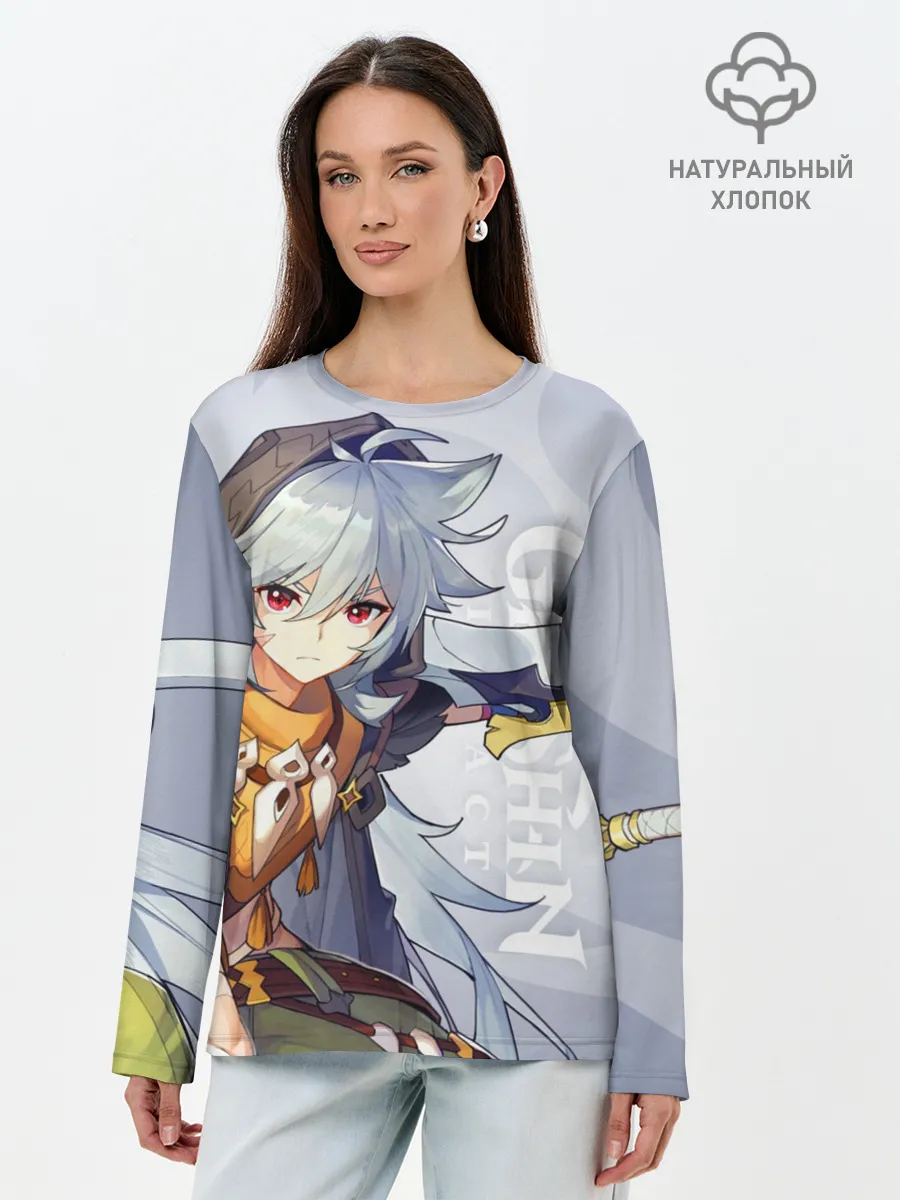 Лонгслив женский. Хлопок / GENSHIN IMPACT, РЭЙЗОР