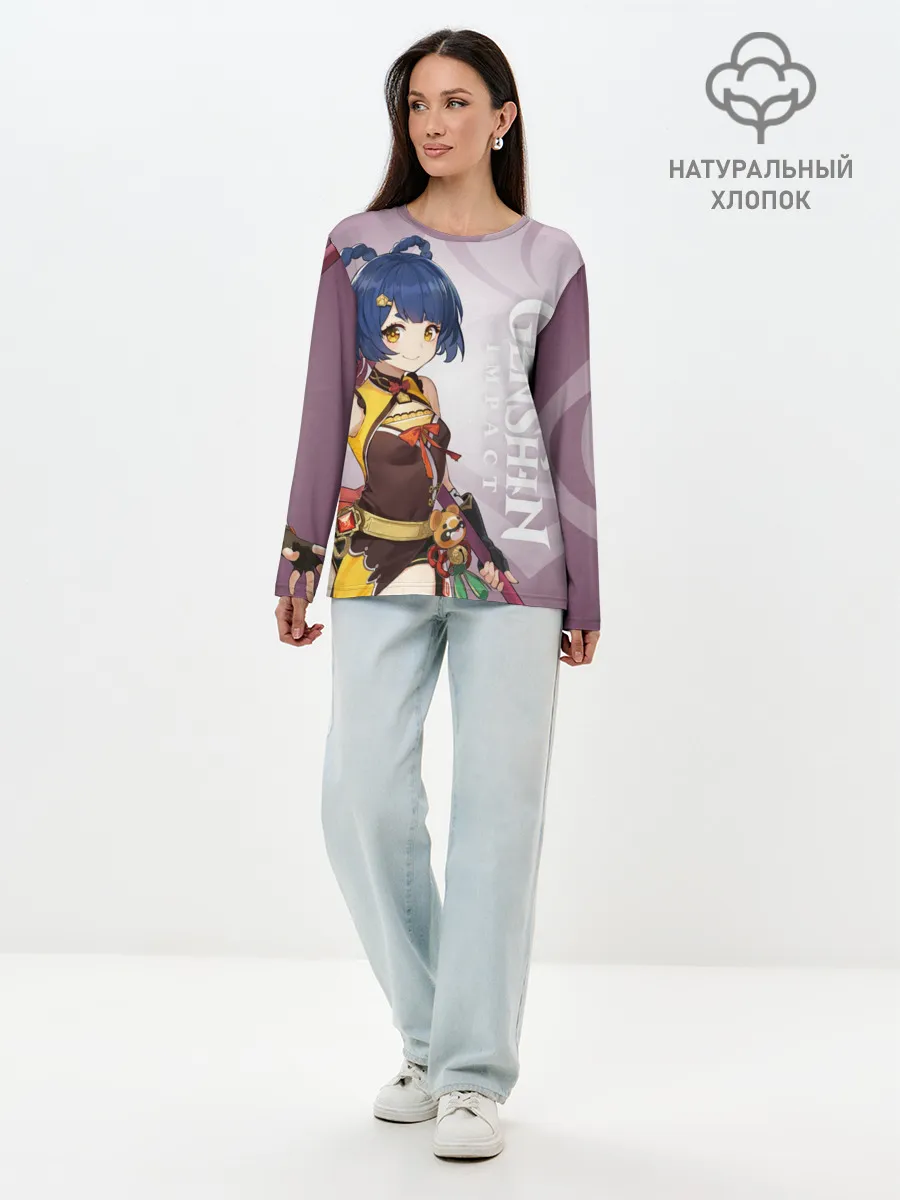 Лонгслив женский. Хлопок / GENSHIN IMPACT, СЯН ЛИН