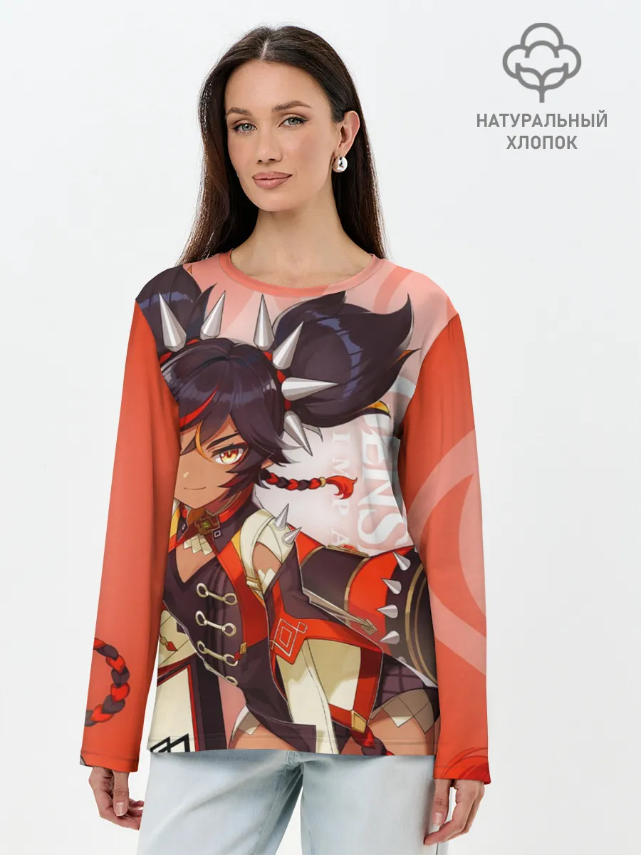 Лонгслив женский. Хлопок / GENSHIN IMPACT, СИНЬ ЯНЬ