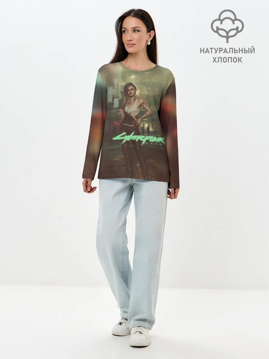 Лонгслив женский. Хлопок / Judy Alvarez Cyberpunk