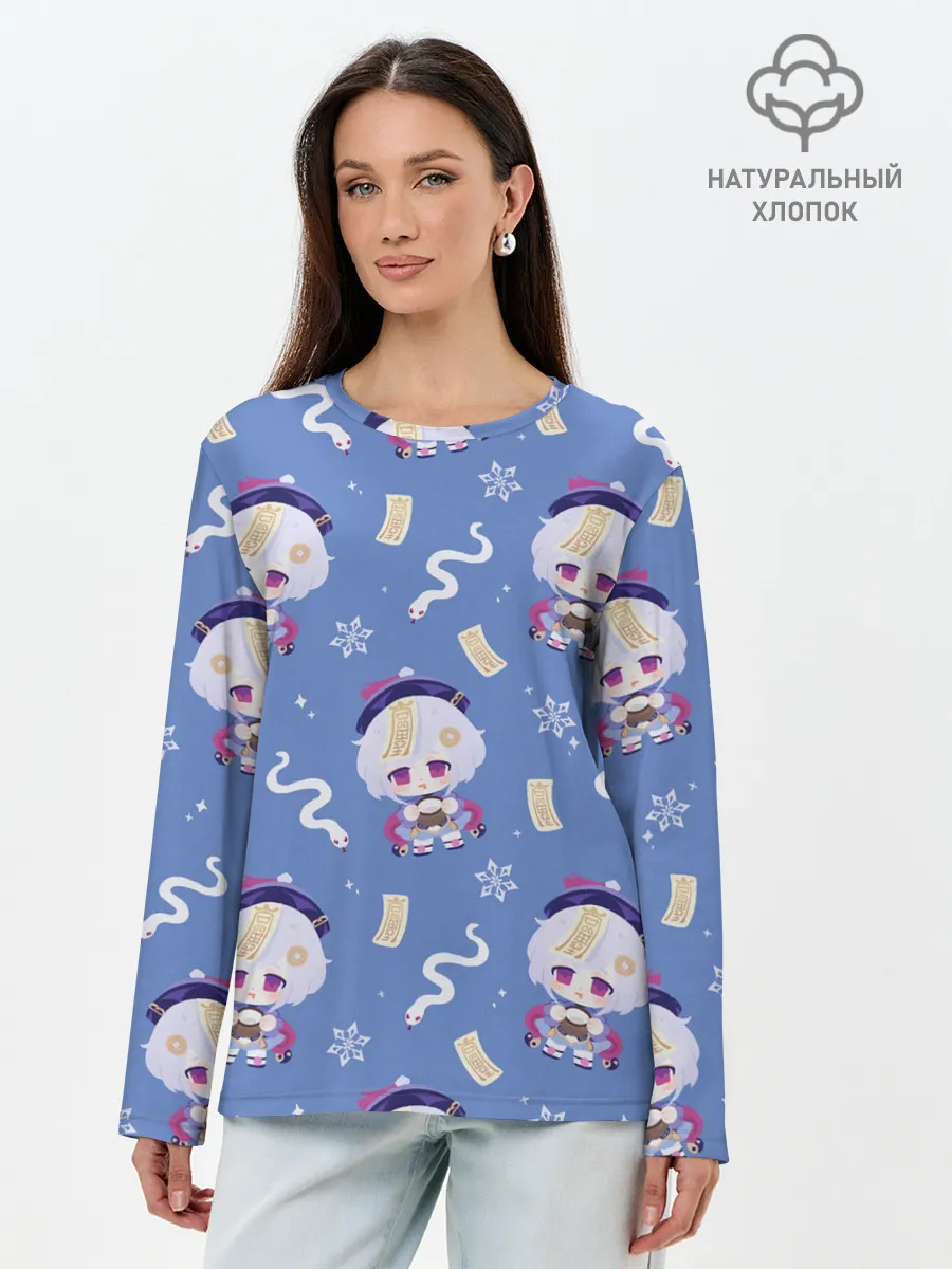 Лонгслив женский. Хлопок / Genshin Impact