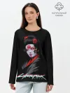 Лонгслив женский. Хлопок / CYBERPUNK 2077 JAPAN