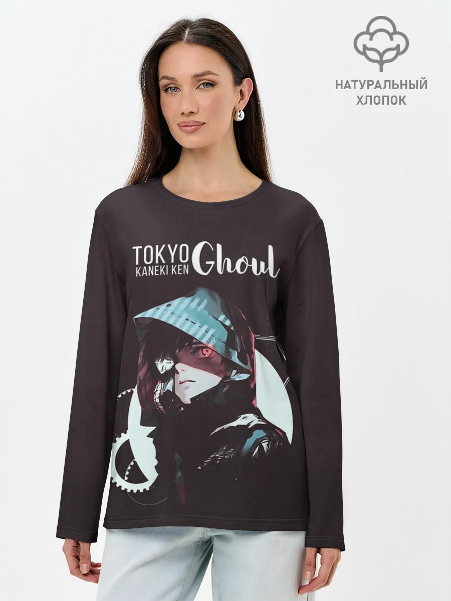 Лонгслив женский. Хлопок / Kaneki Ken tokyo ghoul