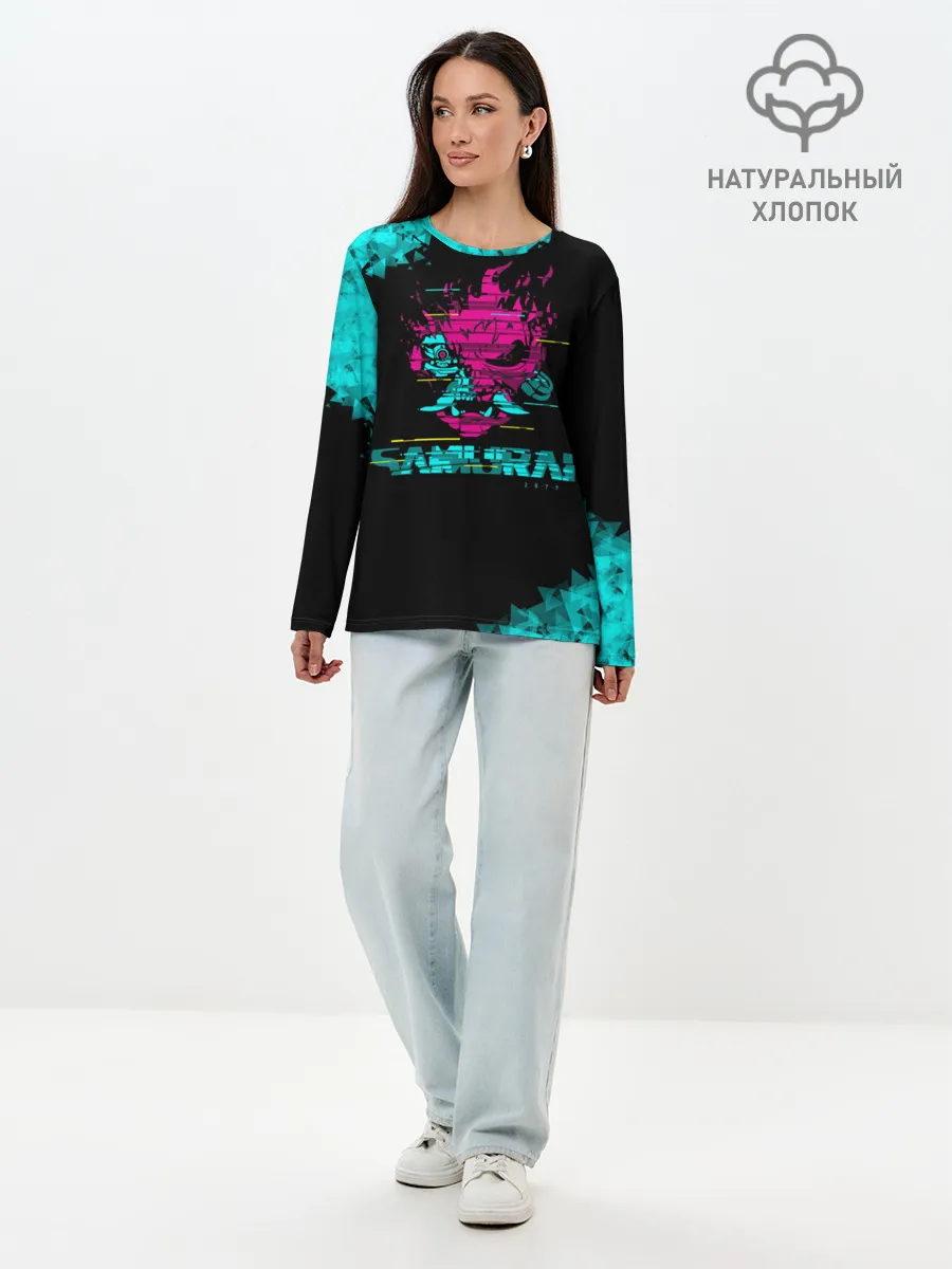 Лонгслив женский. Хлопок / 2077
