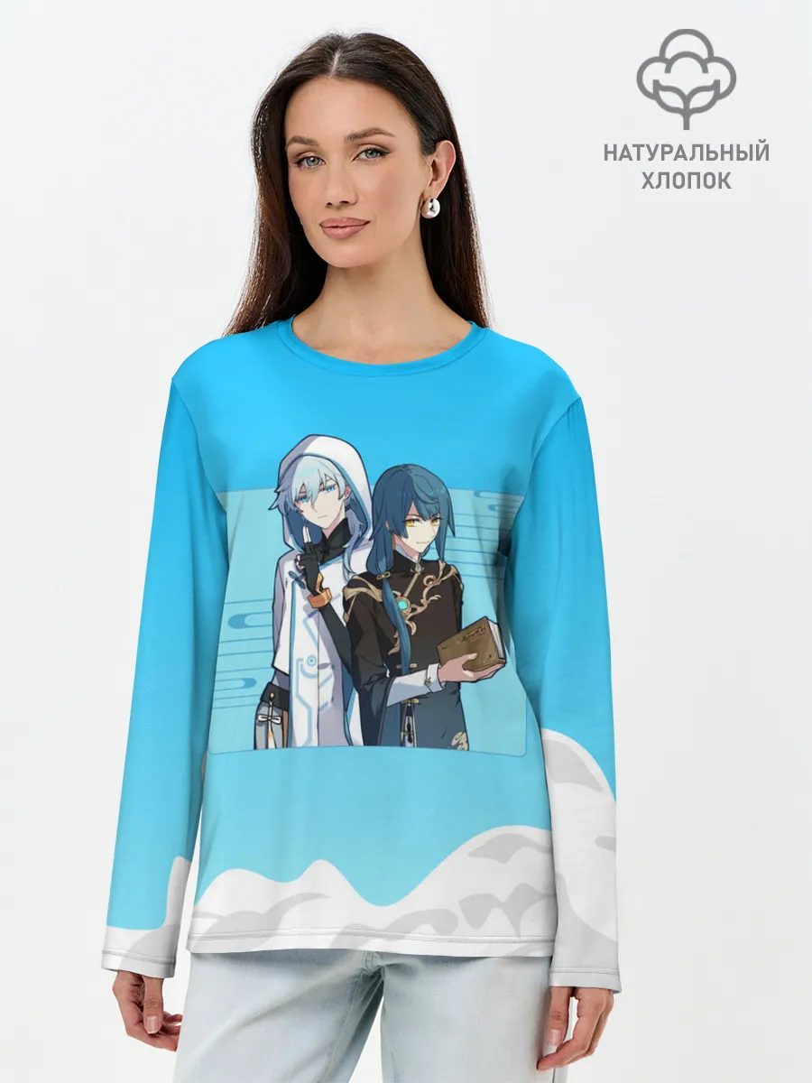 Лонгслив женский. Хлопок / Genshin Impact