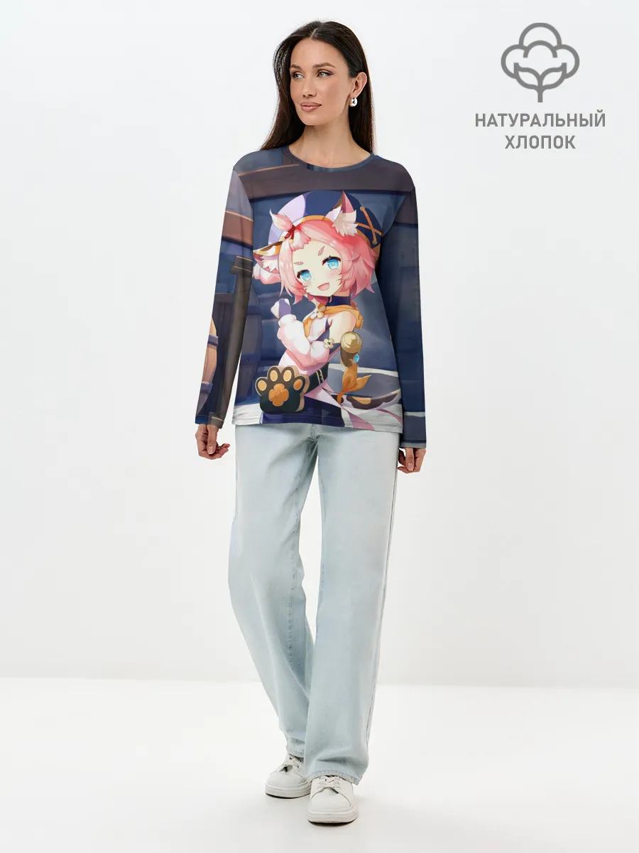 Лонгслив женский. Хлопок / GENSHIN IMPACT