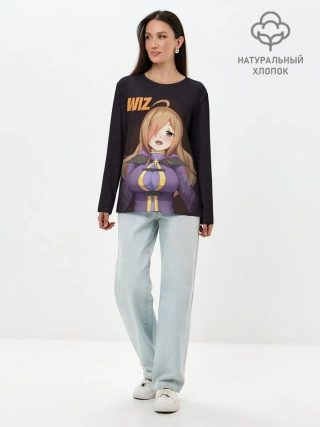 Лонгслив женский. Хлопок / Wiz