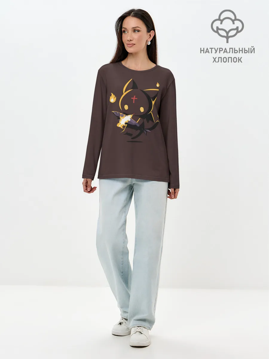 Лонгслив женский. Хлопок / Чомусуке