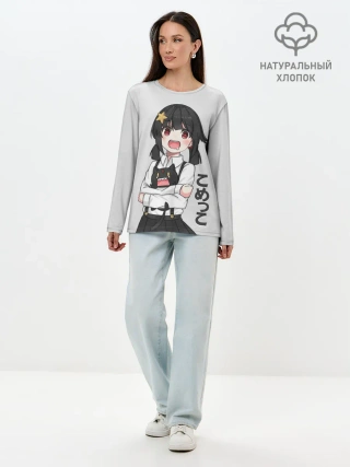 Лонгслив женский. Хлопок / Komekko