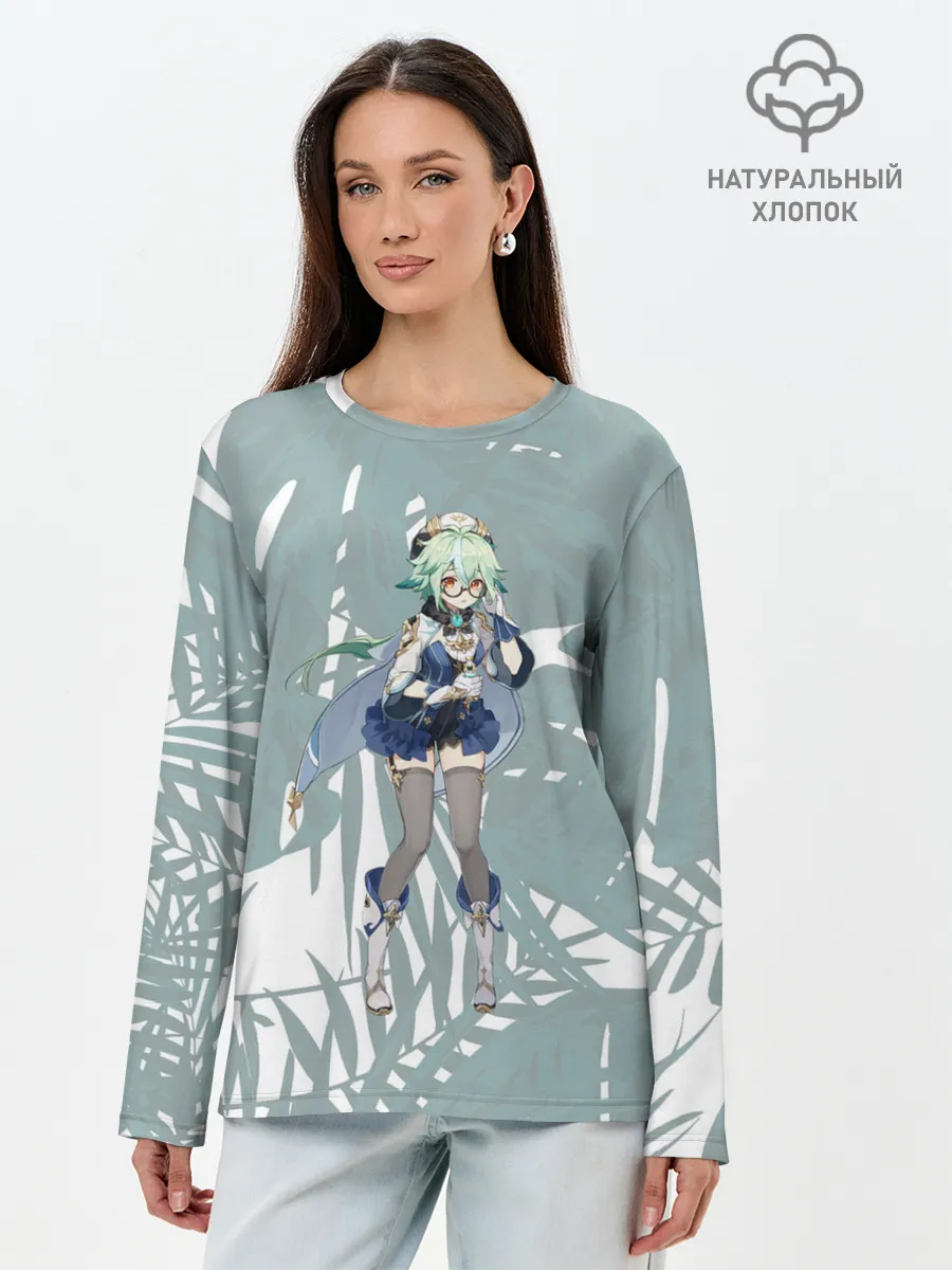 Лонгслив женский. Хлопок / Genshin Impact