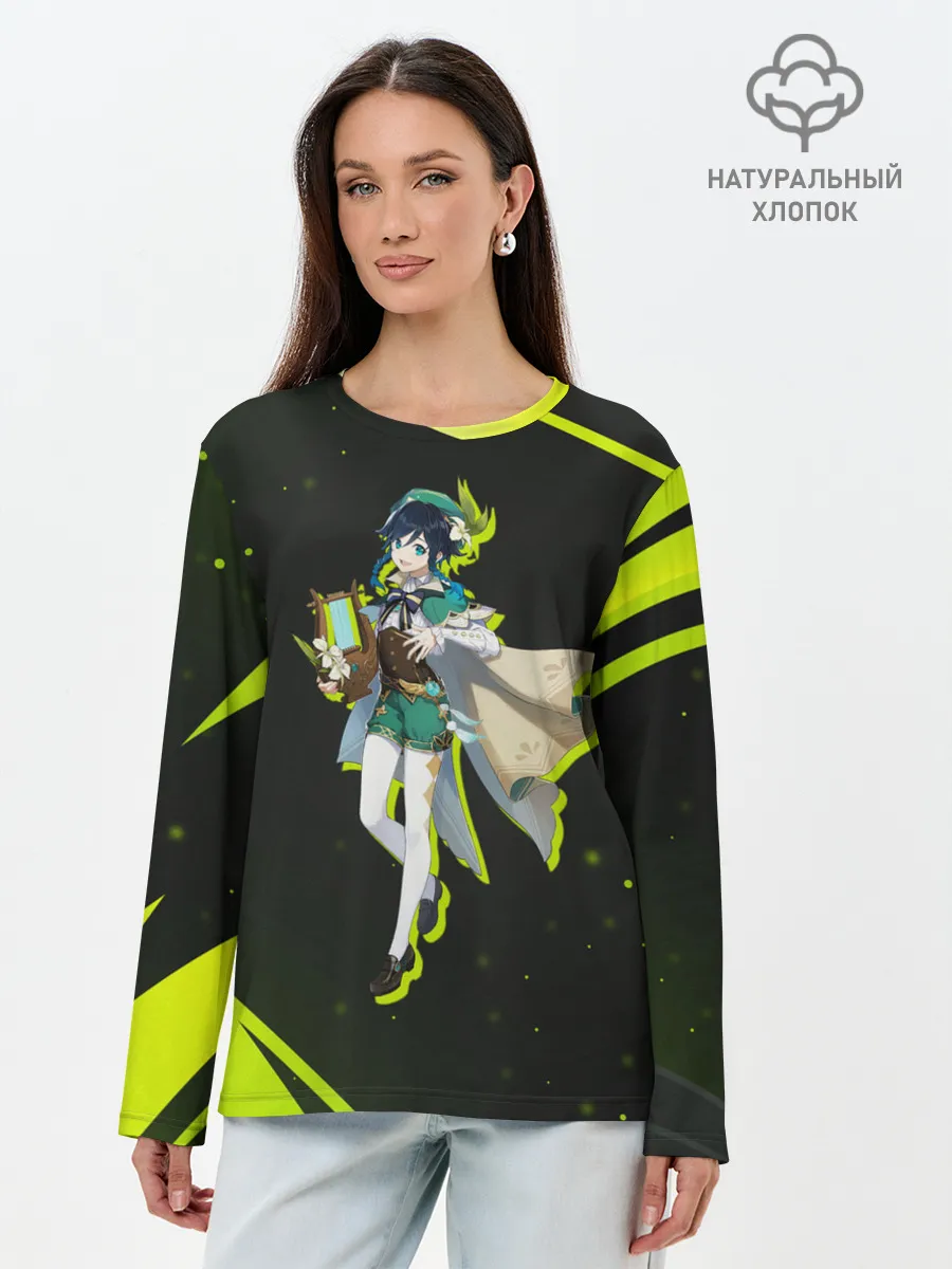 Лонгслив женский. Хлопок / Genshin Impact