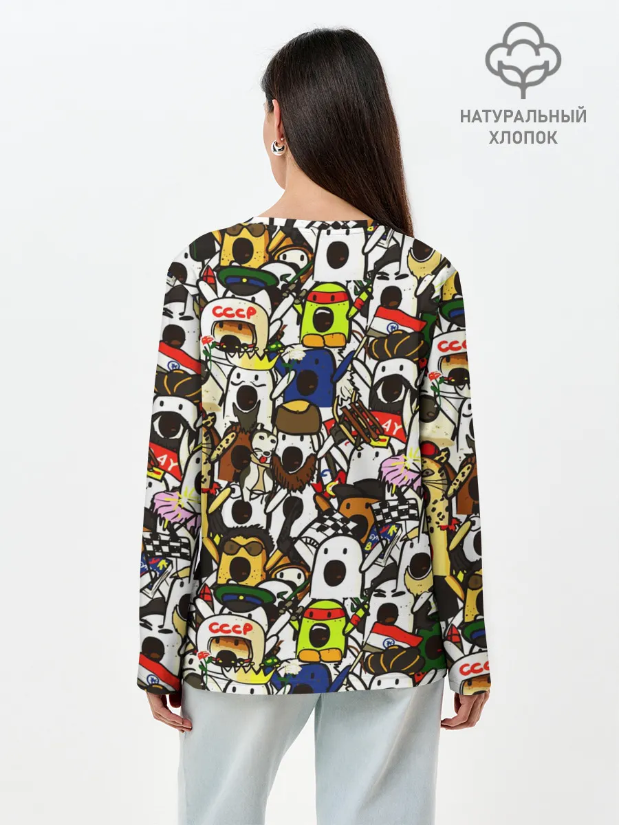 Лонгслив женский. Хлопок / НИЧОСИ