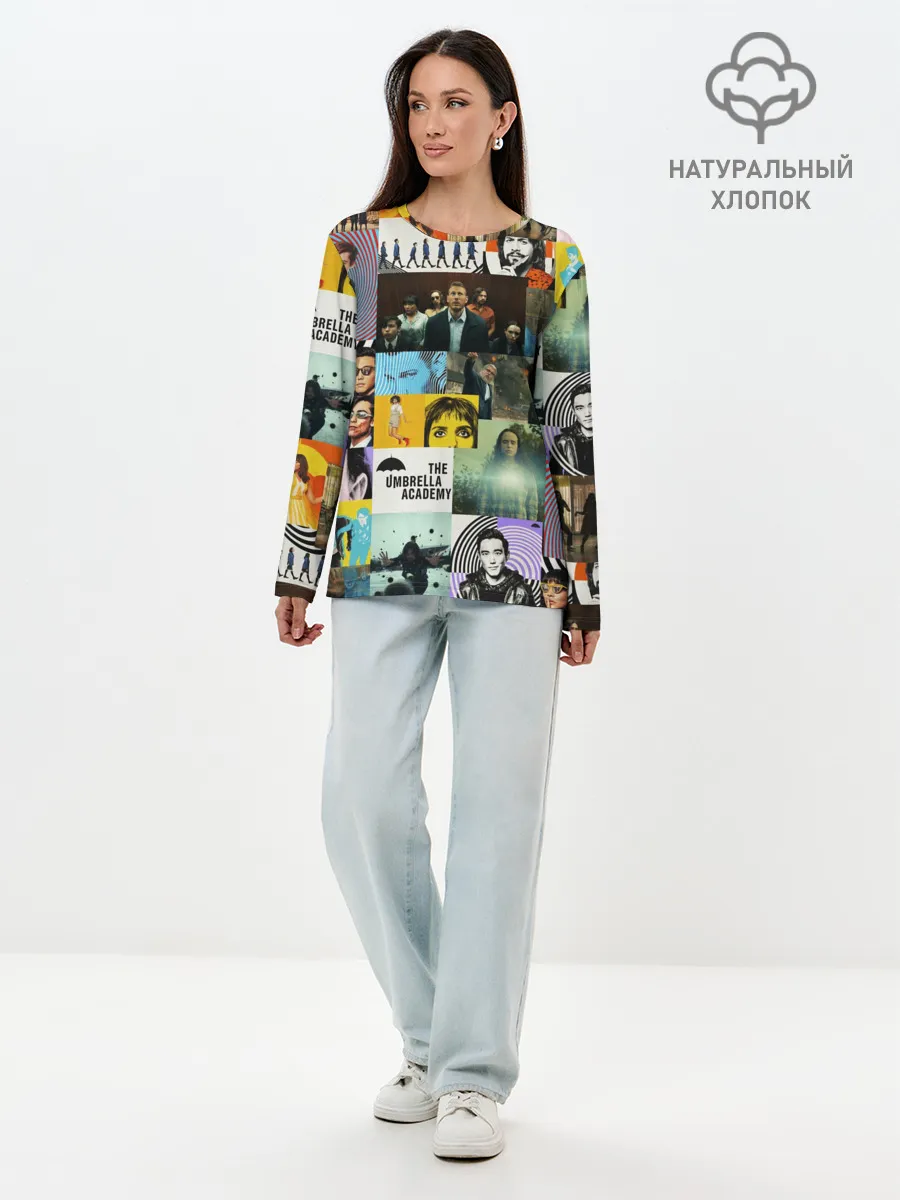 Лонгслив женский. Хлопок / АКАДЕМИЯ АМБРЕЛЛА