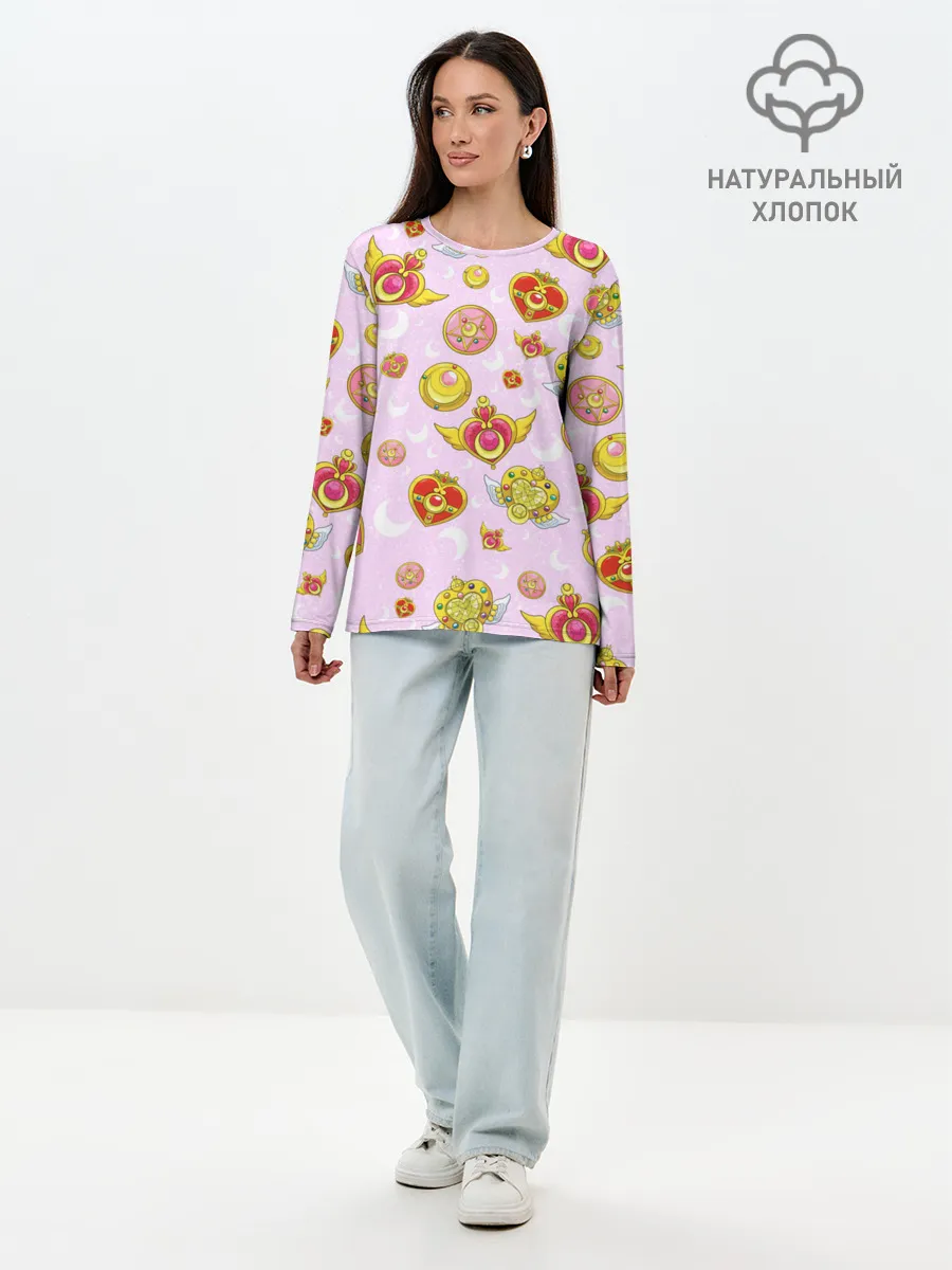 Лонгслив женский. Хлопок / Сейлор Мун