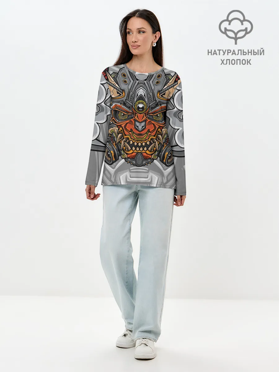 Лонгслив женский. Хлопок / Cyber Samurai