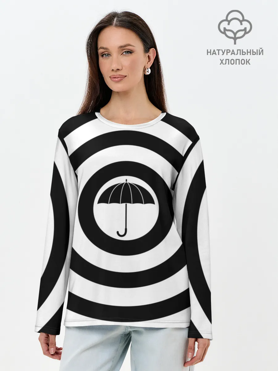 Лонгслив женский. Хлопок / Узор Академия Амбрелла