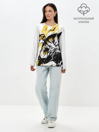 Лонгслив женский. Хлопок / Zenitsu Зеницу Клинок