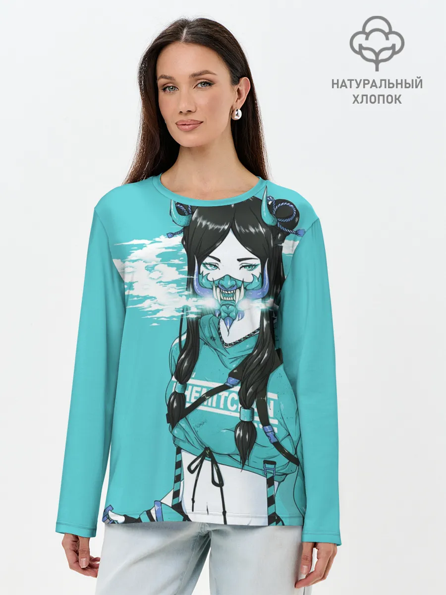 Лонгслив женский. Хлопок / Самурай
