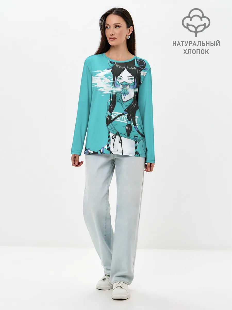 Лонгслив женский. Хлопок / Самурай