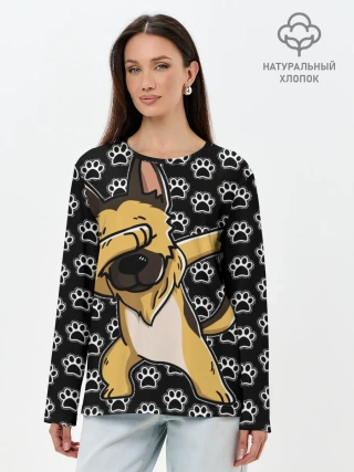 Лонгслив женский. Хлопок / DAB DOG