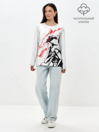 Лонгслив женский. Хлопок / Принцесса Мононоке