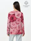 Лонгслив женский. Хлопок / Розовые Розы