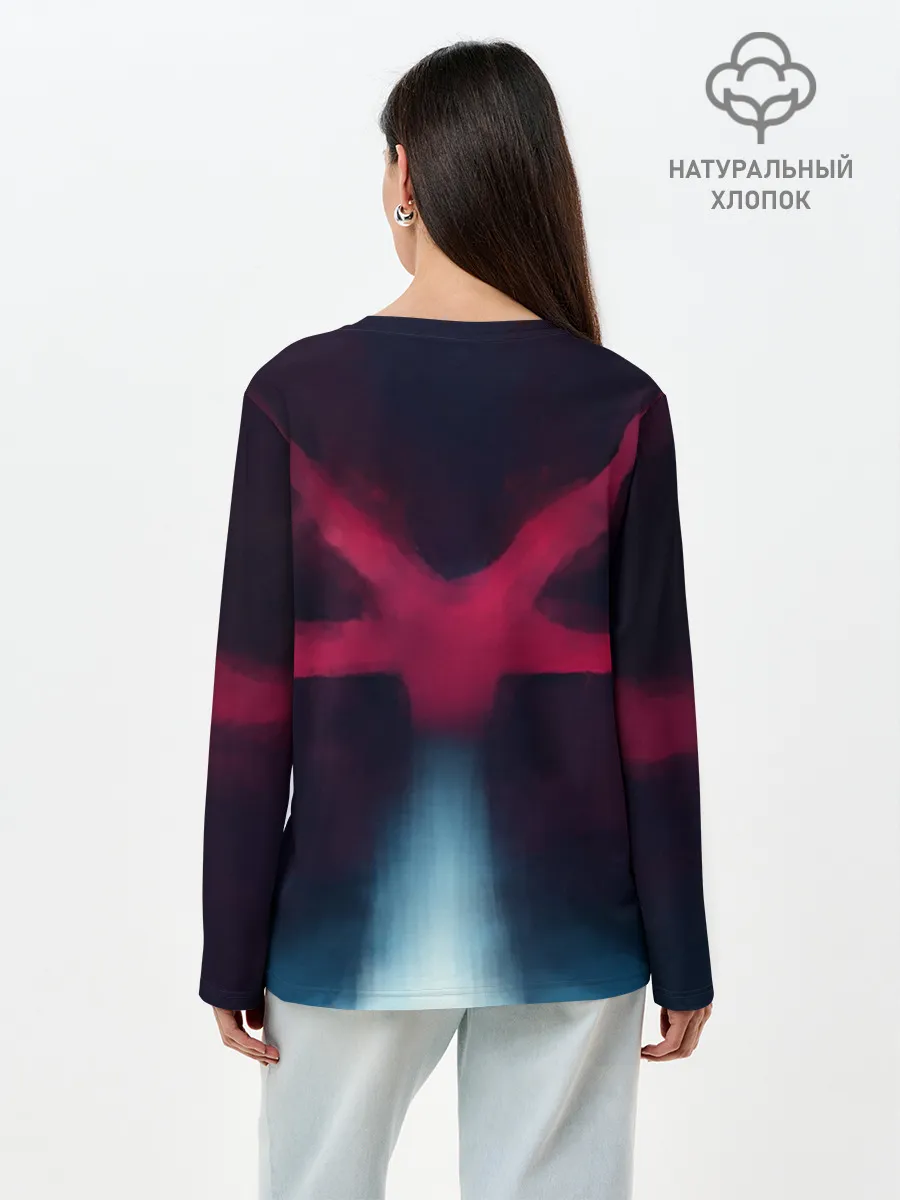 Лонгслив женский. Хлопок / Kirito спиной