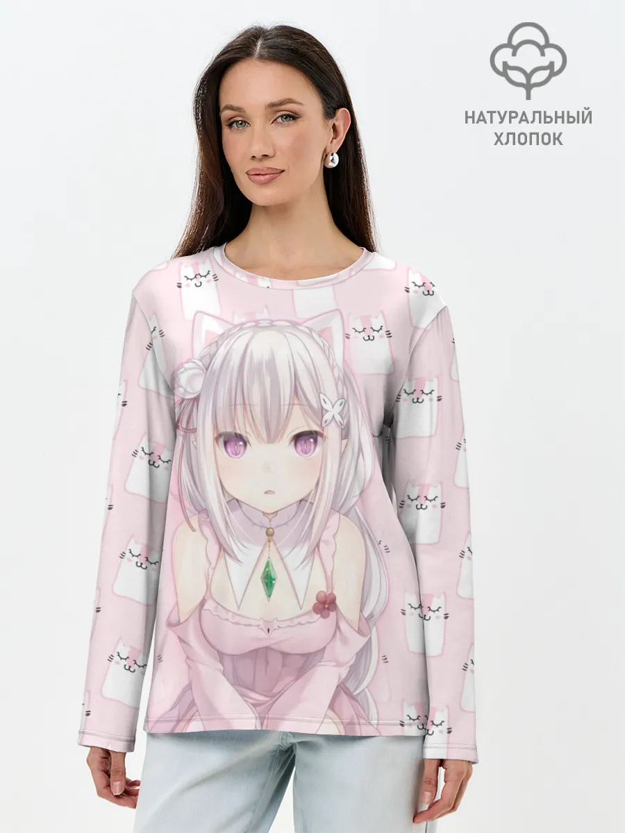 Лонгслив женский. Хлопок / Эмилия