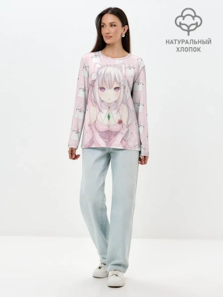 Лонгслив женский. Хлопок / Эмилия