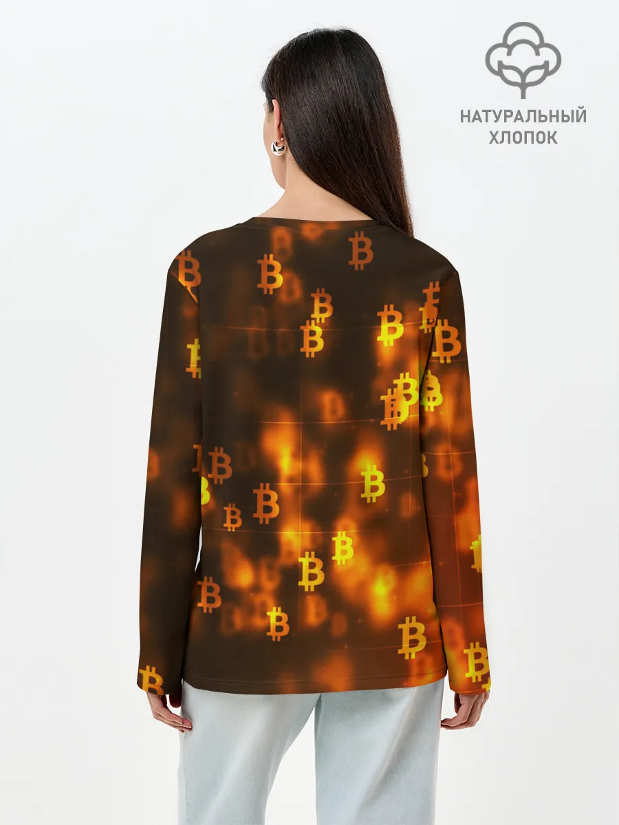 Лонгслив женский. Хлопок / BITCOIN KRYPTONATE