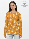 Лонгслив женский. Хлопок / Я БИТКОИН / I AM BITCOIN