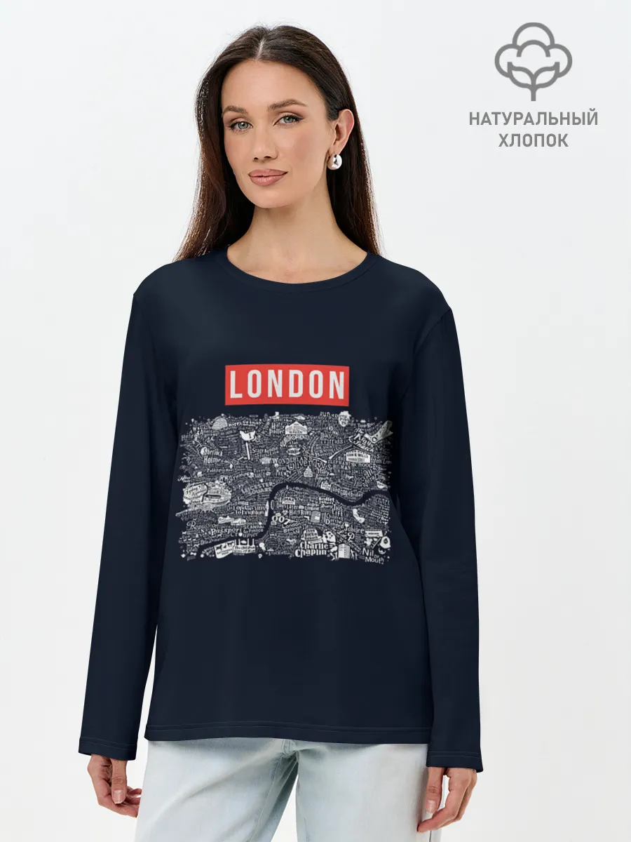 Лонгслив женский. Хлопок / LONDON