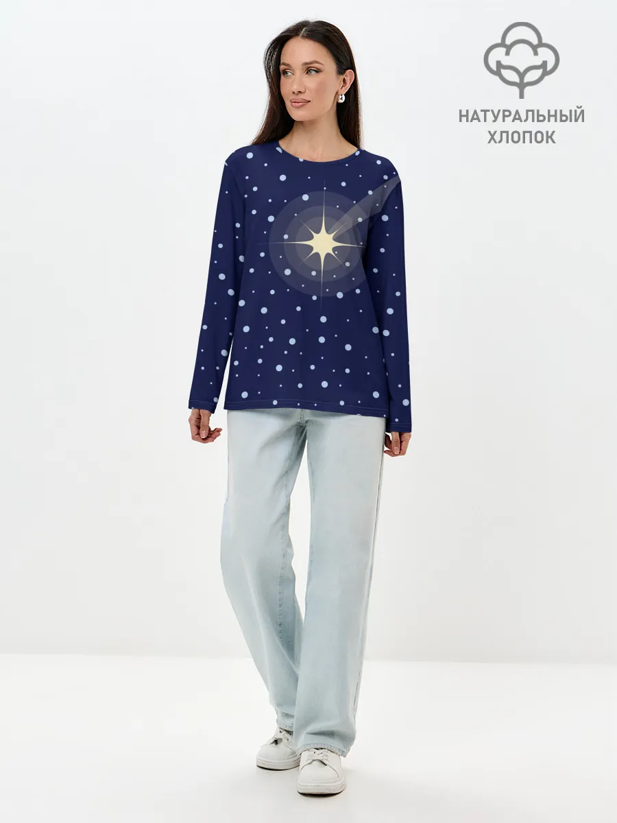 Лонгслив женский. Хлопок / Загадай желание