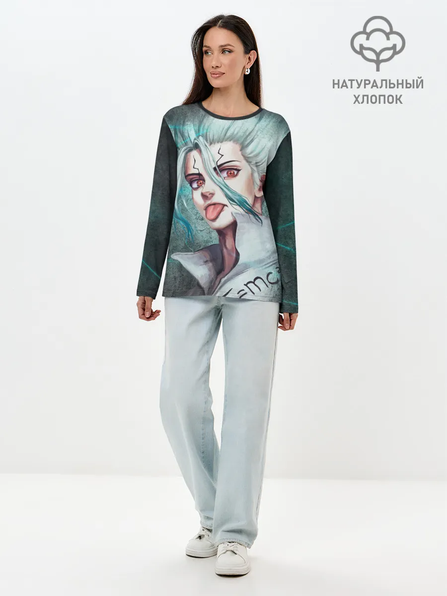Лонгслив женский. Хлопок / Доктор Стоун
