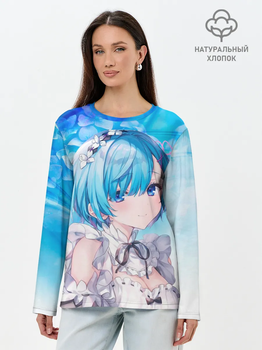 Лонгслив женский. Хлопок / Рем