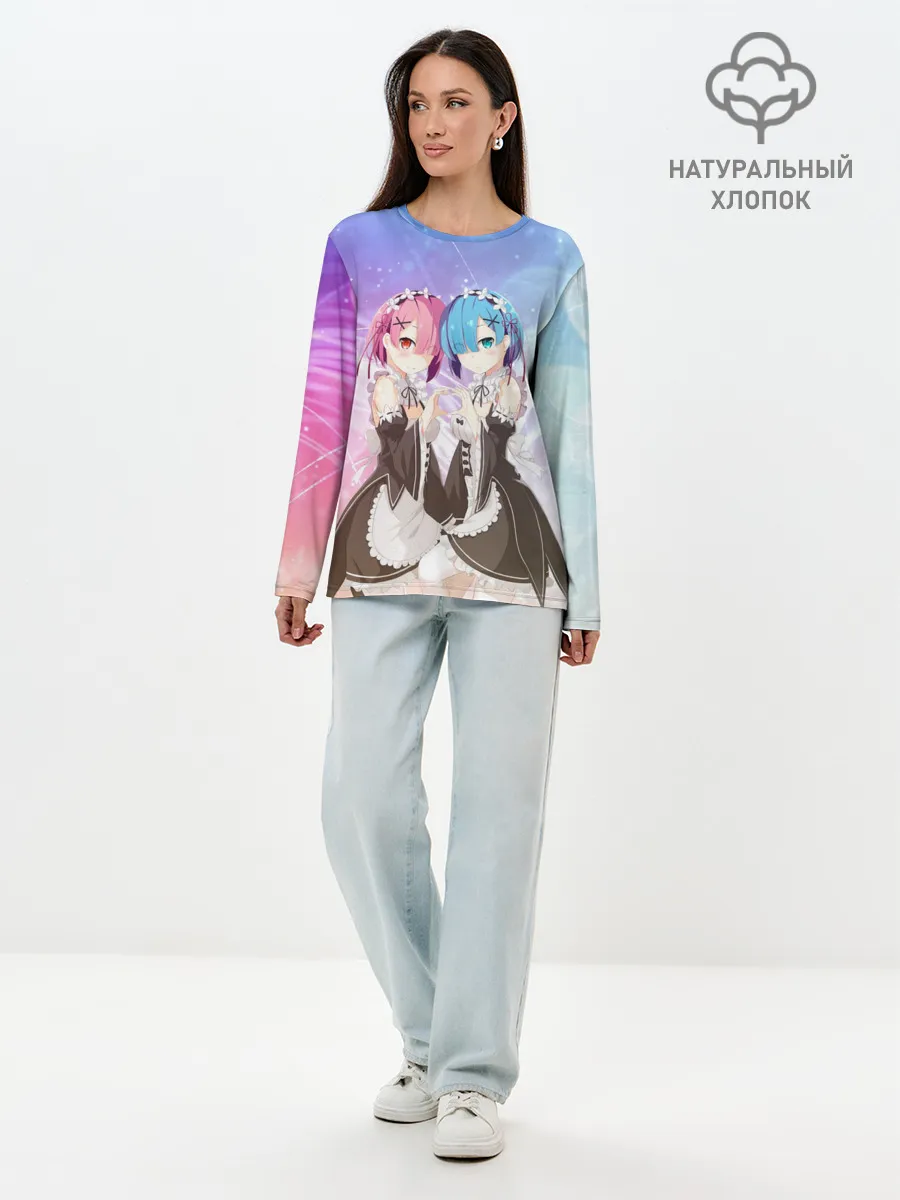 Лонгслив женский. Хлопок / Рем и Рам